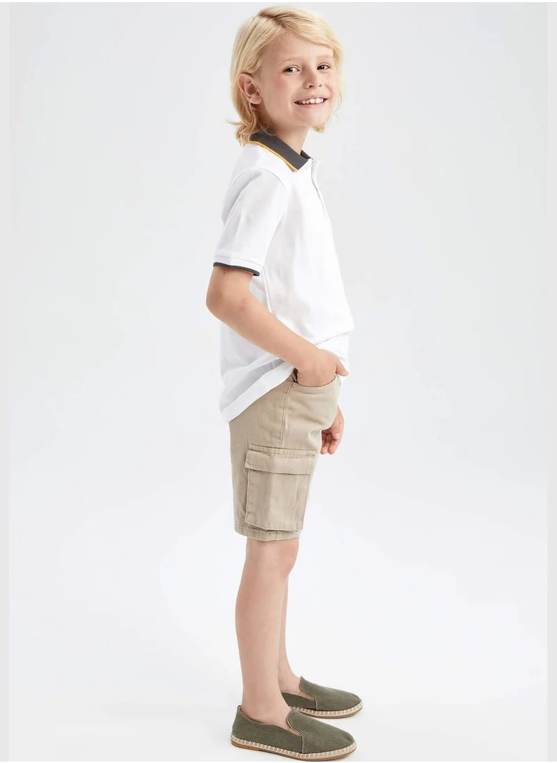 DeFacto Side Cargo Pockets Gabardine Shorts