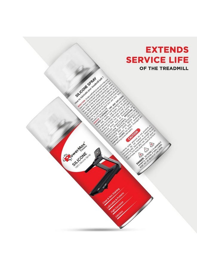 PowerMax Fitness PowerMax Fitness Silicone Oil Lubricant Spray for Treadmill (500ml), Use For Equipment Applications Extra Long Control Flow Applicator Easy To Use On All Treadmills  - Image 5
