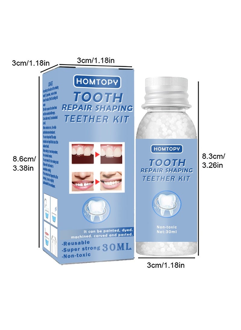 Tooth filling set plastic modified teether can be used for various repairs such as missing teeth broken teeth temporary fillings restoration of interdental fillings etc 30ml