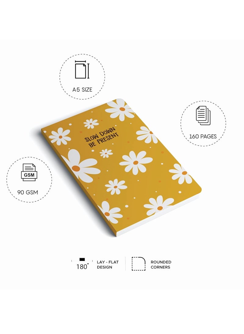 FACTOR NOTES FACTOR NOTES A5 Notebook: Ruled | 90 GSM | 160 Pages (Daisy Days)  - Image 3