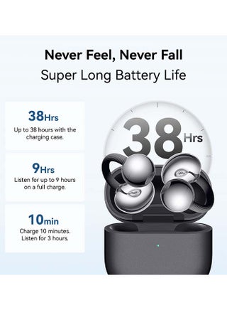 FreeClip 2 Wireless Earphones, Bluetooth Earbuds, Airy C-bridge Design, Adaptive Open-ear Listening, Crystal-clear Calls, 38 Hours Long Battery Life, Compatible with iOS & Android, IP57, white - view 2