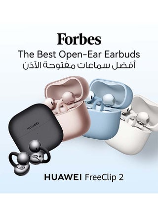 FreeClip 2 Wireless Earphones, Bluetooth Earbuds, Airy C-bridge Design, Adaptive Open-ear Listening, Crystal-clear Calls, 38 Hours Long Battery Life, Compatible with iOS & Android, IP57, white - view 3