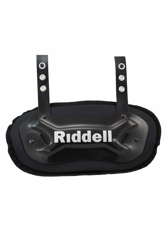 Varisity Football Back Plate, Black, Small