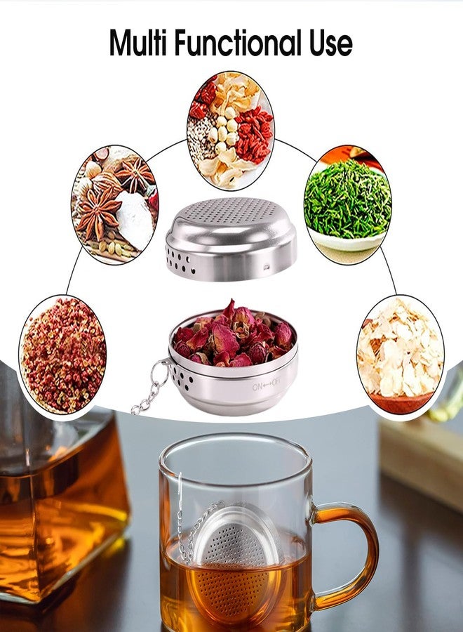Vsitoo Tea Infuser for Loose Tea, Extra Fine Mesh Tea Strainer Ball - 304 Stainless Steel Reusable Tea Steeper Filter Bag for Brewing Black Tea Rooibos Herbal Tea Spices Seasonings - Image 4