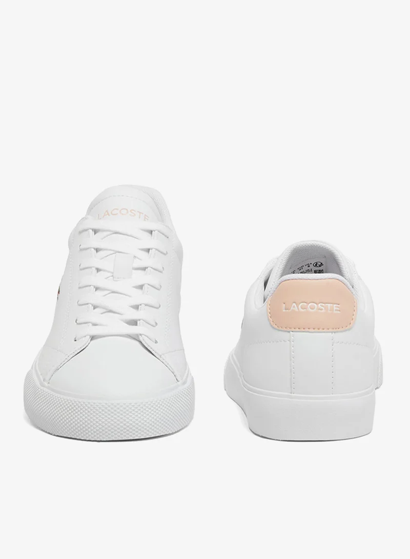 Lacoste WHT/LT PNK Lerond Low Top Sneakers for Women | Best Price UAE