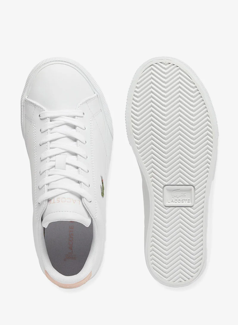 Lacoste WHT/LT PNK Lerond Low Top Sneakers for Women | Best Price UAE