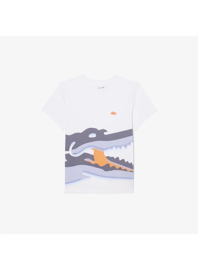 LACOSTE Youth Graphic Crew Neck T-Shirt