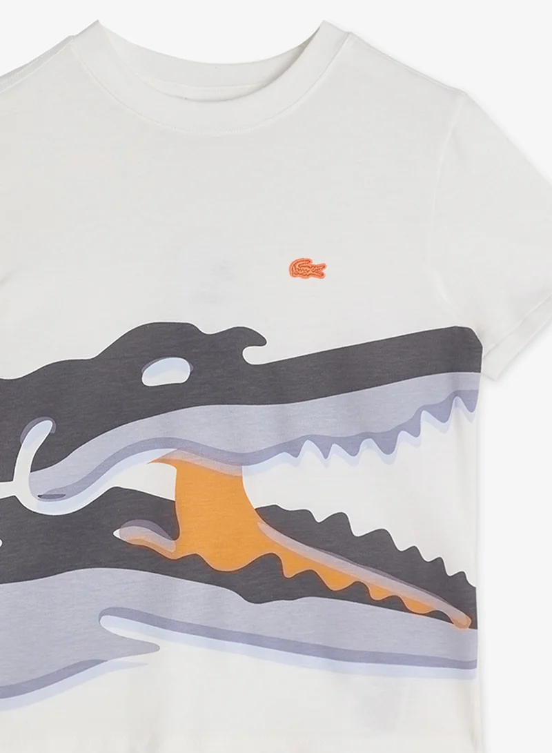 LACOSTE  Youth Graphic Crew Neck T-Shirt for Men | Best Price UAE