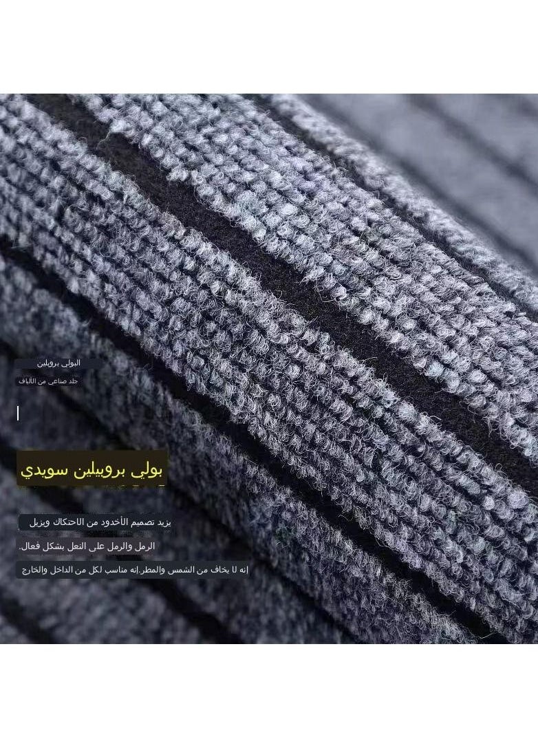 سي آند سي هوم طويل المطبخ سجادة ضد الإنزلاق المنزلية مدخل الباب ماصة غرفة المعيشة حصيرة رمادي مستطيل PVC 50x80 سنتيمتر ، 50x120 سنتيمتر  - Image 4