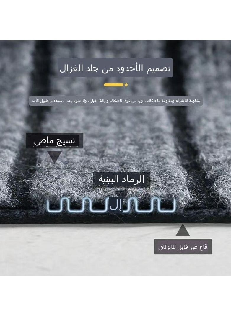 سي آند سي هوم طويل المطبخ سجادة ضد الإنزلاق المنزلية مدخل الباب ماصة غرفة المعيشة حصيرة رمادي مستطيل PVC 50x80 سنتيمتر ، 50x120 سنتيمتر  - Image 3