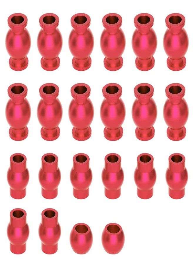 GLOBACT for 1/10 Arrma Senton Pivot Ball/Granite/Big Rock/Vorteks/Typhon/Aluminum Tie Rods Turnbuckles Pivot Ball Shock Pivot Ball Steering Pivot Ball Upgrade Parts Replace Arrma AR330515 (22Pcs Red) - Image 2