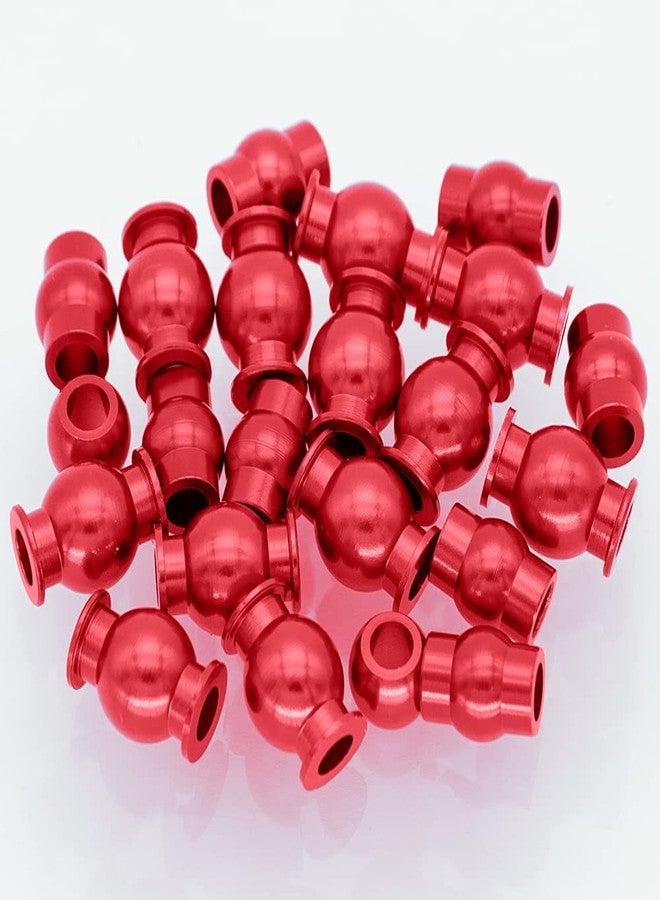 GLOBACT for 1/10 Arrma Senton Pivot Ball/Granite/Big Rock/Vorteks/Typhon/Aluminum Tie Rods Turnbuckles Pivot Ball Shock Pivot Ball Steering Pivot Ball Upgrade Parts Replace Arrma AR330515 (22Pcs Red) - Image 4