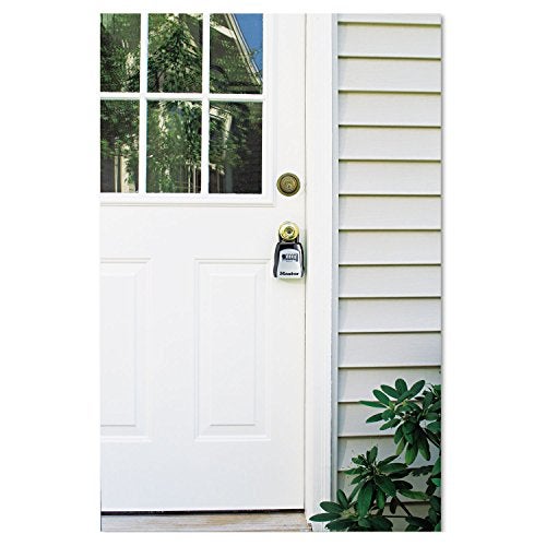 Master Lock Key Lock Box, Outdoor Lock Box for House Keys, Portable Combination Lockbox Resettable Code, 5400EC, Black - Image 2
