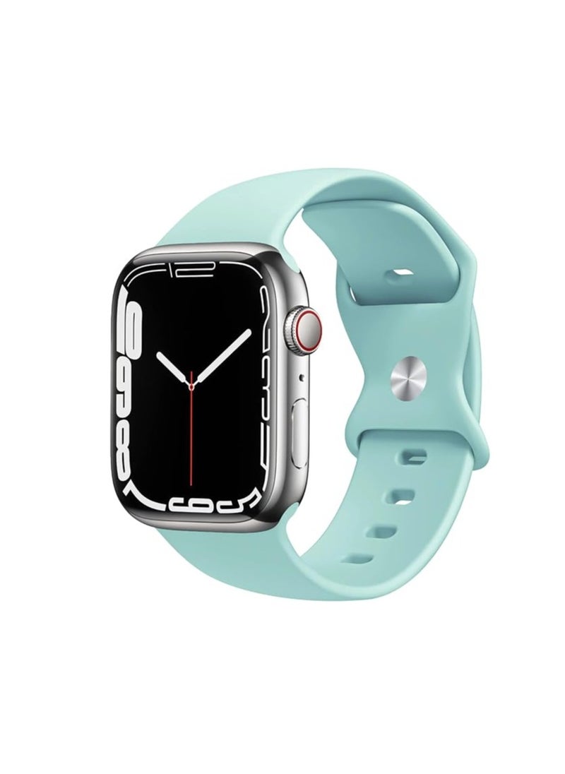 Generic - Strap Silicone Band For Apple Watch 49mm / 45mm / 44mm / 42mm Series 1/2/3/4/5/6/7/8/SE Replacement Strap Wristband Bracelet Compatible with 49 mm / 45 mm/ 44 mm / 42 mm - Image 1