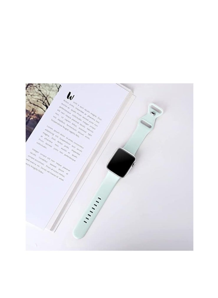 Generic - Strap Silicone Band For Apple Watch 49mm / 45mm / 44mm / 42mm Series 1/2/3/4/5/6/7/8/SE Replacement Strap Wristband Bracelet Compatible with 49 mm / 45 mm/ 44 mm / 42 mm - Image 1