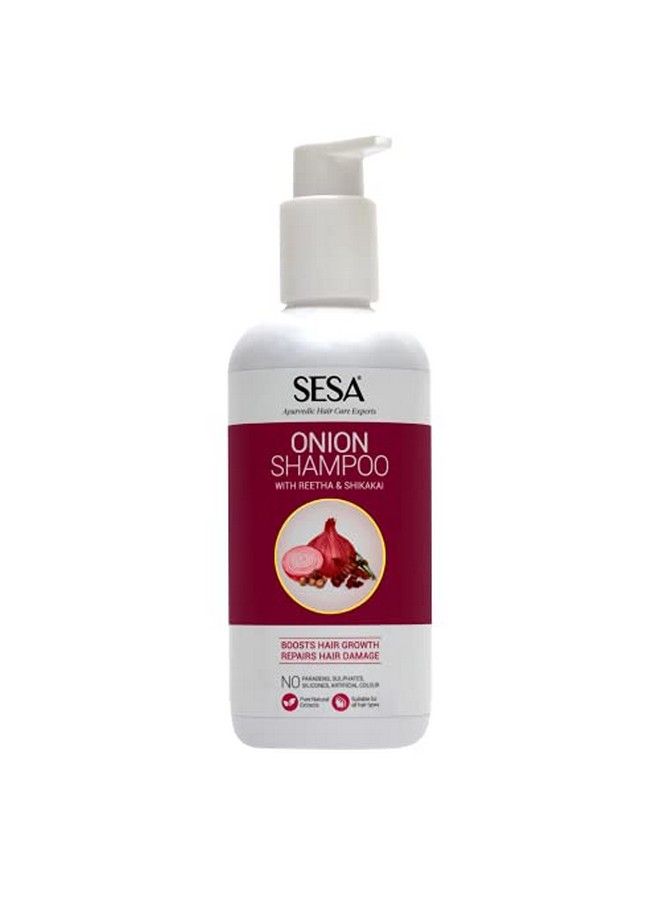 Sesa Onion Shampoo With Reetha & Shikakai ; Hair Growth, Hair Damage, Hair Strengthening & Hairfall Control ; No Sulphates, Parabens, Silicones & Artificial Color ; 300 Ml (Pack Of 1) - Image 2
