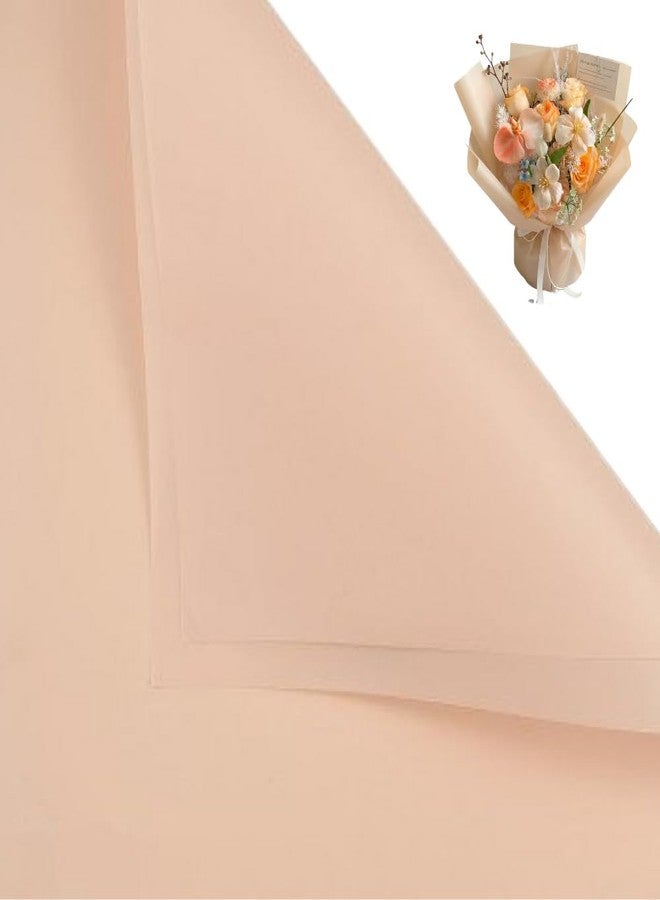 BBJ WRAPS Korean Style Flower Wrapping Paper Floral Bouquet Wraps Gift Packaging Florist Supplies 20 Counts (Light peach) - Image 1