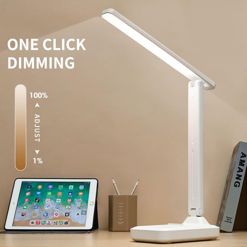 One94Store Rechargeable LED Desk Lamp – Foldable Study Lamp with 1200mAh Battery, USB Charging, Touch Function, Eye Protection & 3-Level Brightness for Reading, Office & Home Use - Image 4