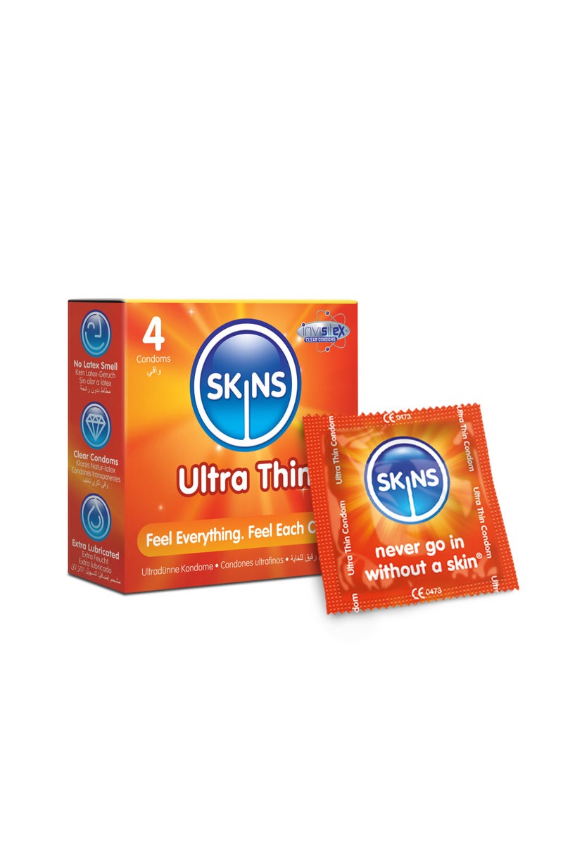 سكينز واقي ذكري سكينز فائقة الرقة 4 قطع - Image 2