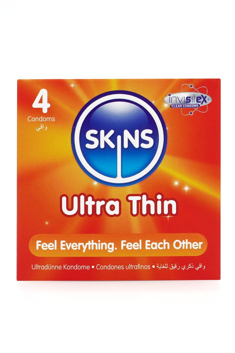 سكينز واقي ذكري سكينز فائقة الرقة 4 قطع - Image 1