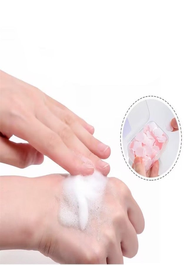 Dwuww 4 Boxes Paper Soap, 4 Random Different Scented Mini Portable Disposable Petal Hand Wash Scented Mini Soap Sheets, Dissolvable Hand Bath,Suitable for Outdoor Travel, Camping - Image 2