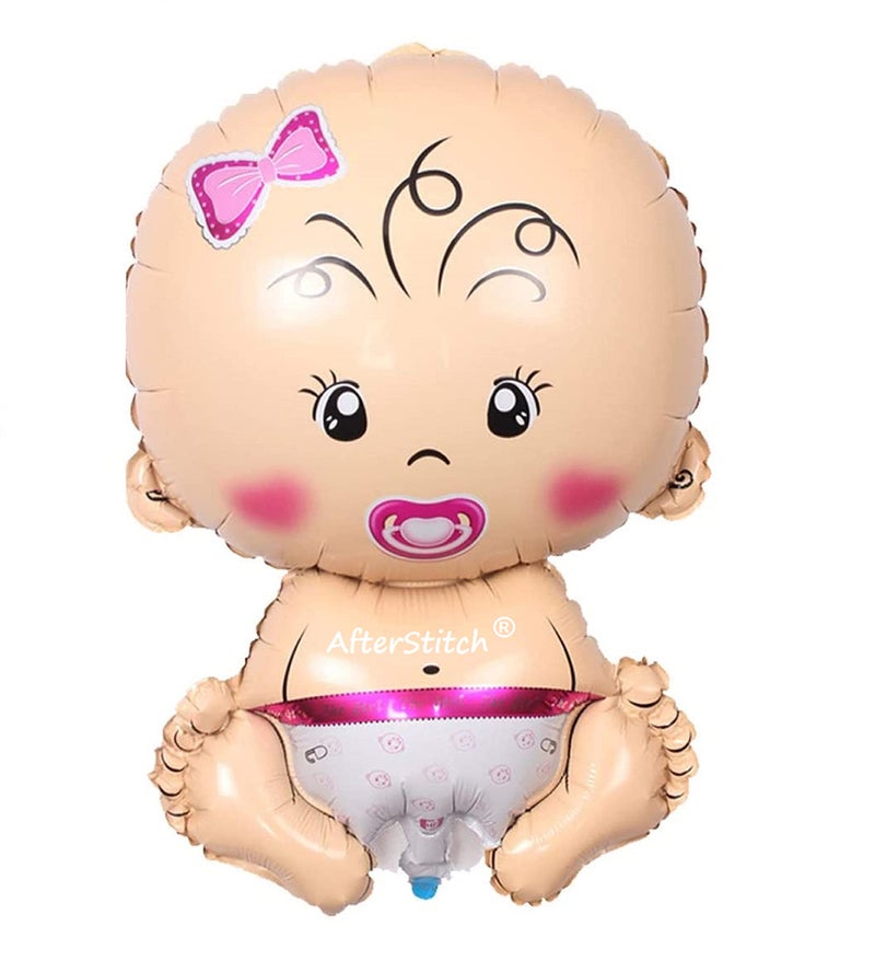 AFTERSTITCH Set of 5 Baby Shower Girl Welcome Home Decoration Combo Items Kit Its A Girl Decoration Items Set Of Reusable Foil Balloons Props Party Celebration (Pack of 5 it's a Girl (Combo Design 1)) - Image 2