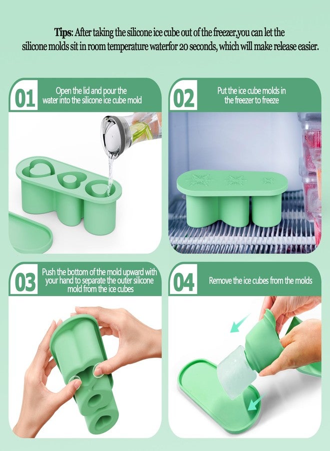 AWINNER Compatible for Stanley Cup Ice Cube Tray Silicone Accessories -Perfect Compatible with Tumbler Cup 20 30 40Oz for Freezer,Coffee,Drink, Juice, Whiskey, Cocktail and More! (Cyan) - Image 5