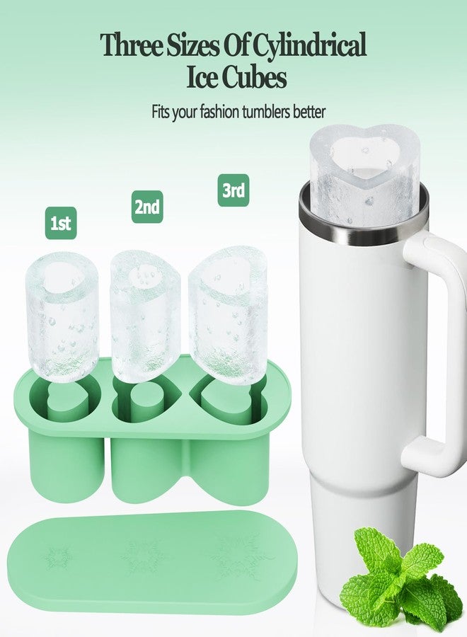 AWINNER Compatible for Stanley Cup Ice Cube Tray Silicone Accessories -Perfect Compatible with Tumbler Cup 20 30 40Oz for Freezer,Coffee,Drink, Juice, Whiskey, Cocktail and More! (Cyan) - Image 3