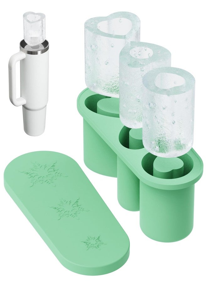 AWINNER Compatible for Stanley Cup Ice Cube Tray Silicone Accessories -Perfect Compatible with Tumbler Cup 20 30 40Oz for Freezer,Coffee,Drink, Juice, Whiskey, Cocktail and More! (Cyan) - Image 2