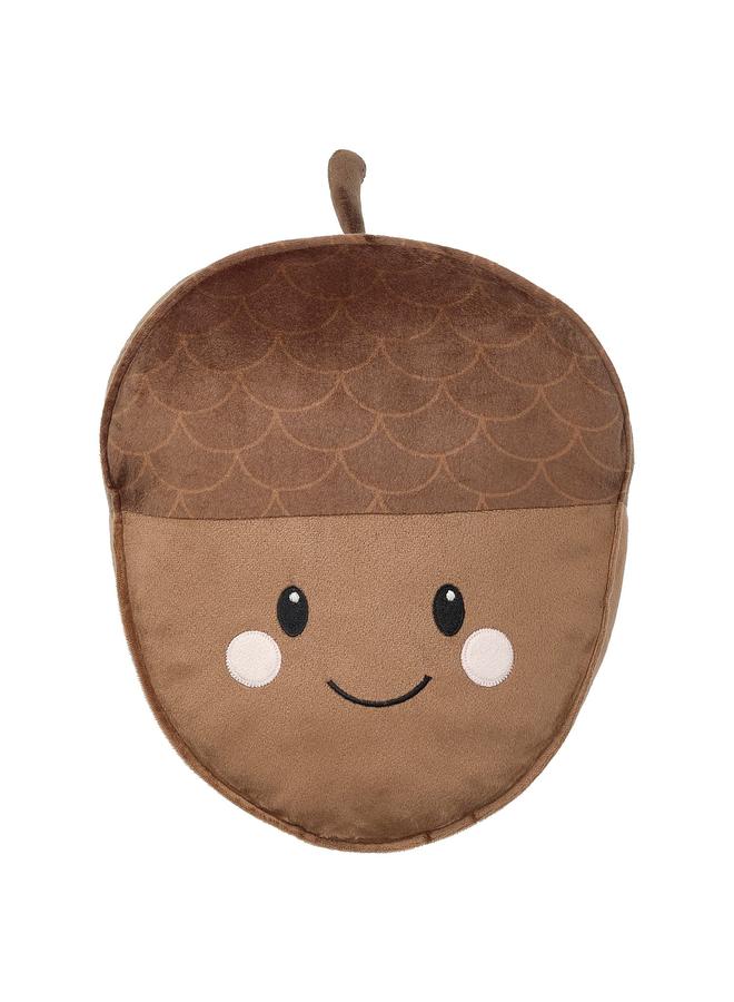 erorex Cushion with pocket, acorn shaped/brown, 32x37 cm - Image 1