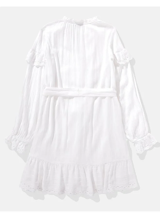 امريكان ايجل Eyelet Trim Mini Dress