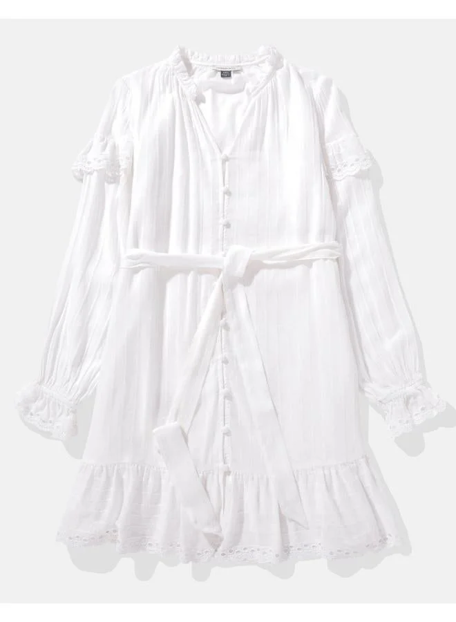 American Eagle Eyelet Trim Mini Dress