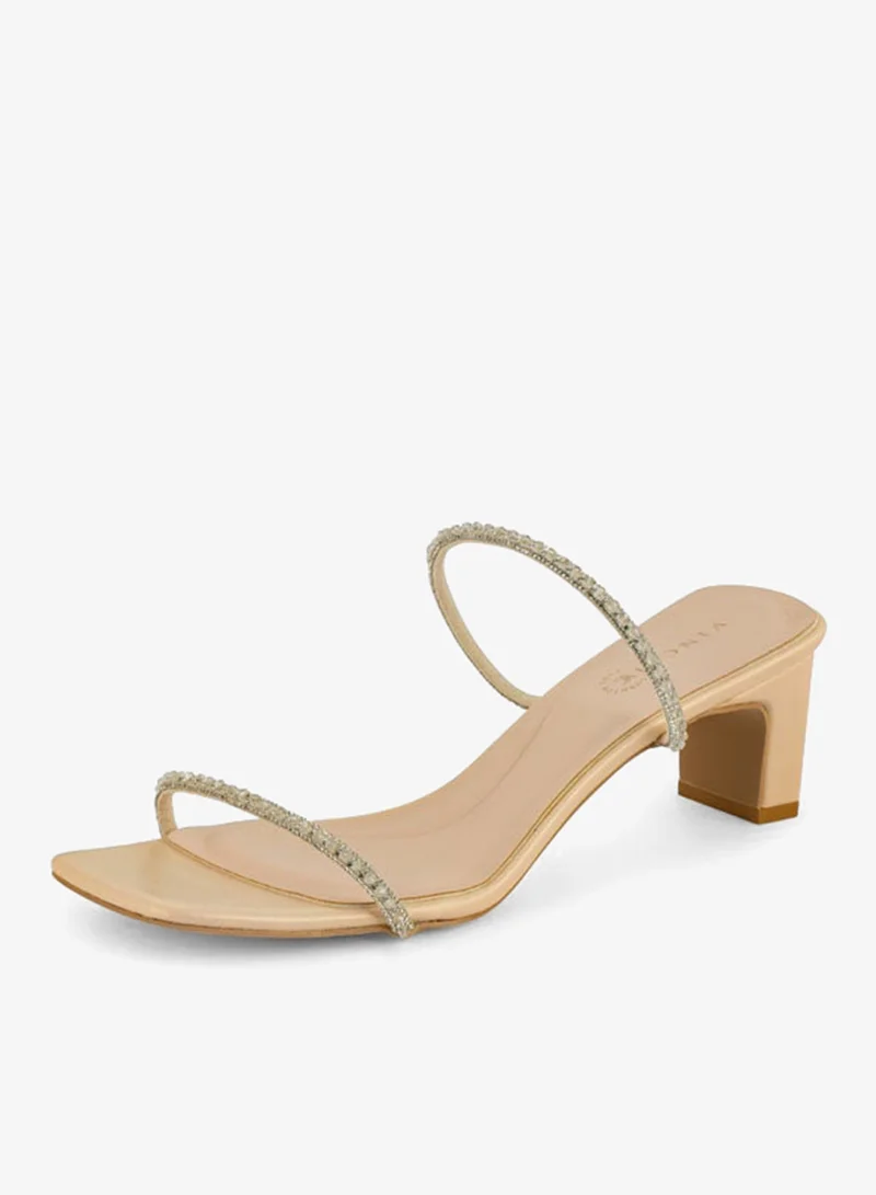 Vincci Women Multi Strap Mid Heel Sandals