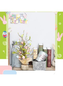 Generic Easter Eggs Table Tree with Burlap Base Decorative Table Tree Decor for Spring Easter Party Supplies Props,18”H, for Easter Great Festival Home Decor for Easter Party  - Image 2