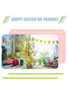 Generic Easter Eggs Table Tree with Burlap Base Decorative Table Tree Decor for Spring Easter Party Supplies Props,18”H, for Easter Great Festival Home Decor for Easter Party  - Image 4