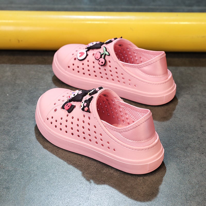 Girls' Clogs Summer Cartoon Slip-On Kids' Sandals Big Kids Beach Shoes Soft Sole Casual Shoes Toddler Slippers - Image 3