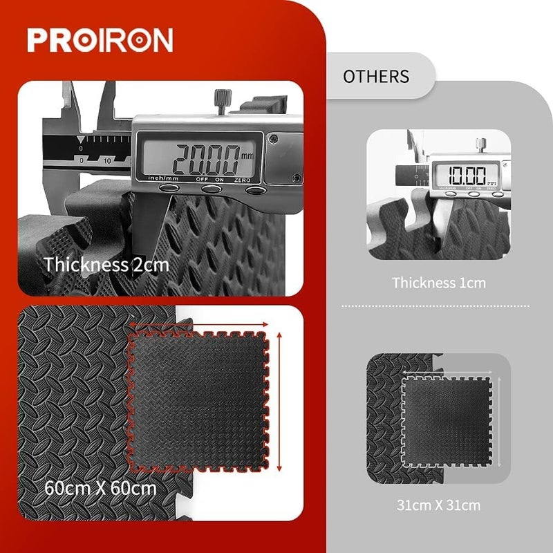 PROIRON حصيرة تمارين سميكة متداخلة إضافية - Image 2