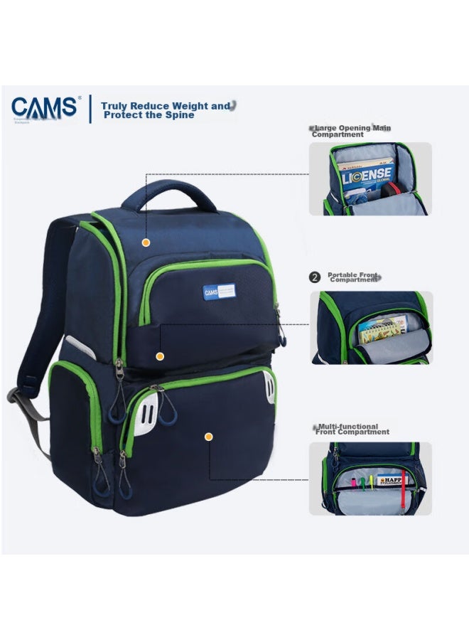 Cams Suspended Weight-reducing Spine-protecting Backpack For Grades 1-4, Ultra-lightweight, Nebula Blue, S03905s - Image 5