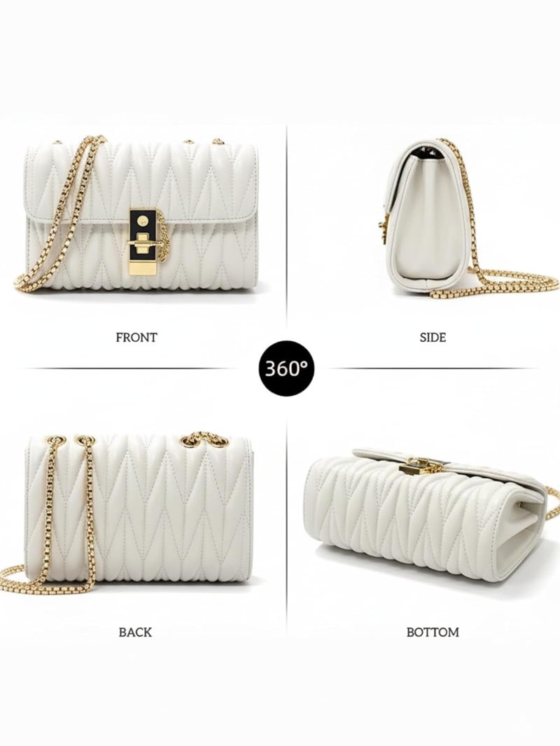 Like Style PU Women's Sling Bag With Quilted Detail - Image 2