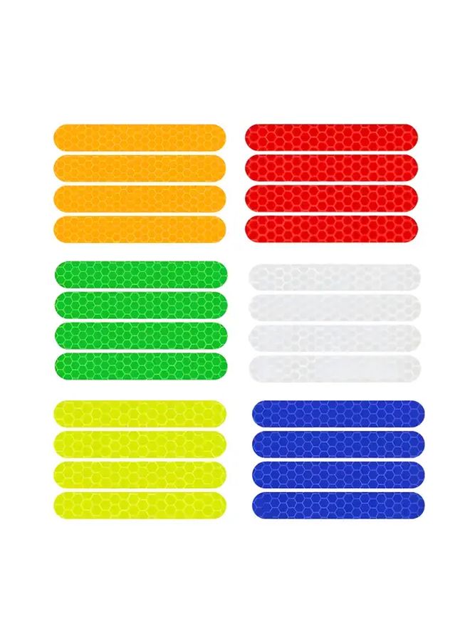 Blue Reflective Stickers 10pcs PET Safety Warning For Motorcycle Helmet - Image 2