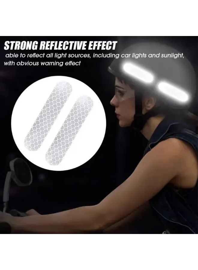 Blue Reflective Stickers 10pcs PET Safety Warning For Motorcycle Helmet - Image 5