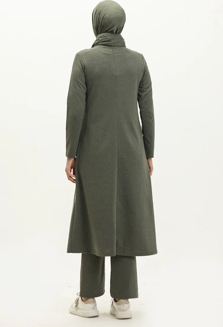 سيفا ميرفي Turtleneck Tracksuit 3043-06 Khaki