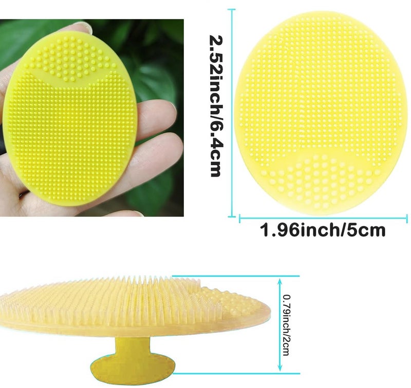 Molylove Baby Hair Brush With Wooden Handle And Comb Set For Newborns & Toddlers | Natural Soft Goat Bristles L Wood Comb L Yellow Silicone Brush| Ideal For Cradle Cap (3Pcs) - Image 5