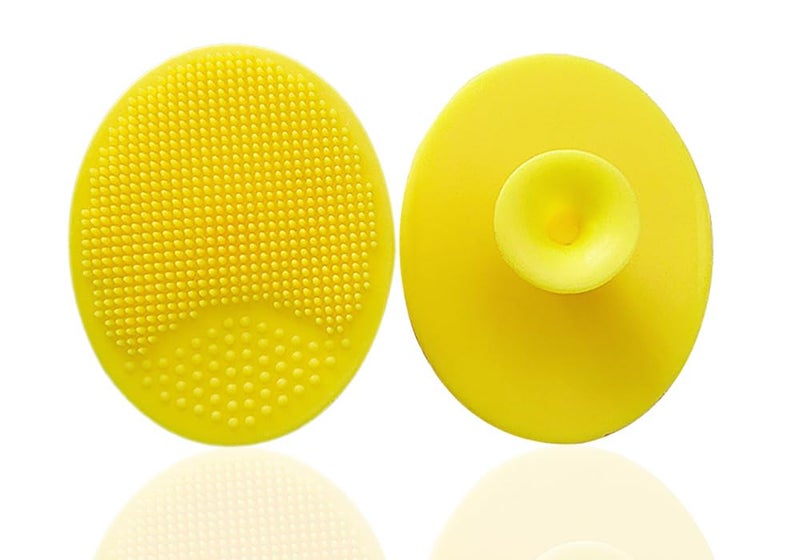 Molylove Baby Hair Brush With Wooden Handle And Comb Set For Newborns & Toddlers | Natural Soft Goat Bristles L Wood Comb L Yellow Silicone Brush| Ideal For Cradle Cap (3Pcs) - Image 4