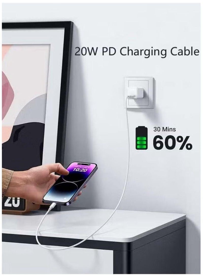 فيدا 4-حزمة المنتج - 2 20W شاحن iPhone سريع + 2 USB C إلى محولات كابل البرق - Image 4