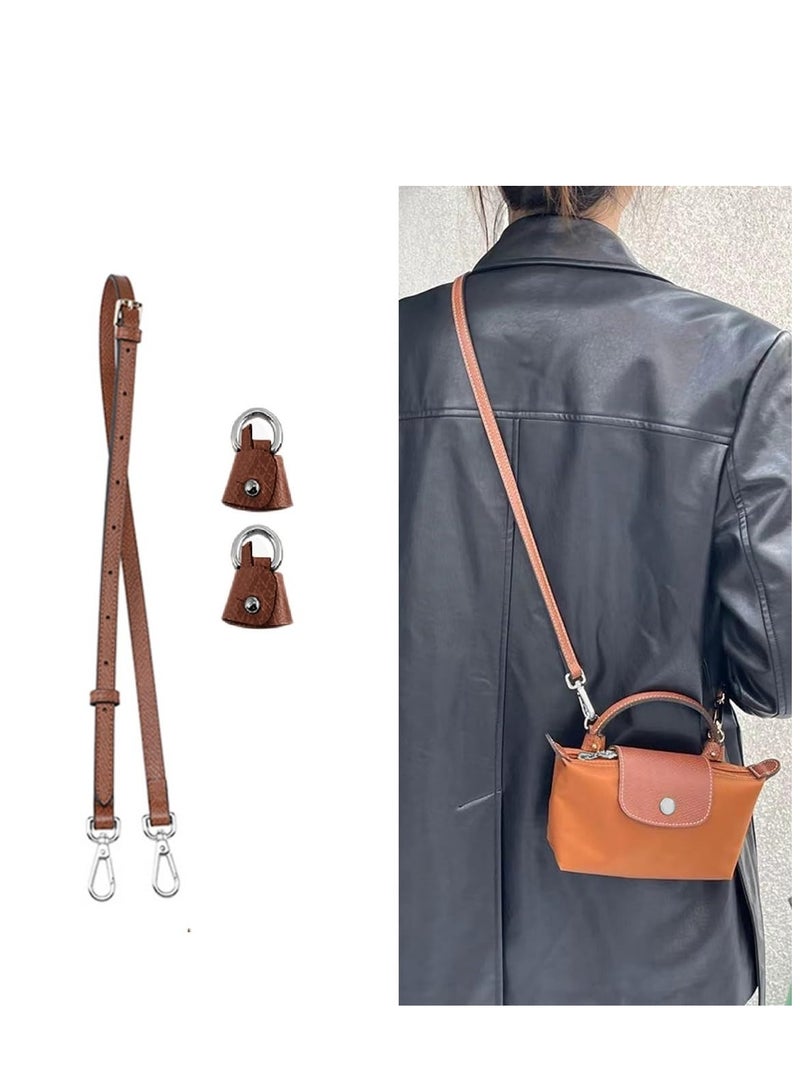 KASTWAVE Leather Purse Straps, Replacement Crossbody, Adjustable Shoulder Strap for Mini Le PLIAGE Handbag Conversion Kit, Long Adjustable - Image 3