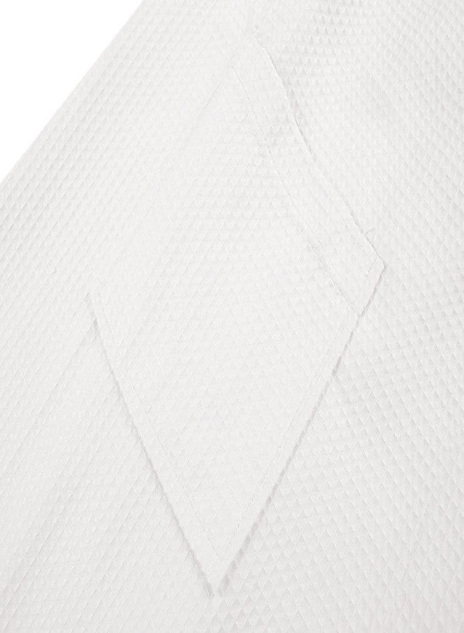 sunshinemall Women's Lightweight Bath Shower Wrap Waffle Spa Robes Bathrobe Quick Dry Cover Up with Adjustable Closure, White, Small/Medium - Image 5