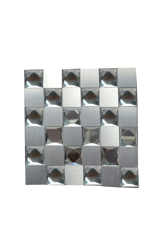 MIRROR GLASS MOSAIC TILES STICKER 12 X 12 3D CHEX TILES MOSAIC WALL TILE IS A RELATIVELY NEW METHOD OF WALL DECORATION STICKERS FOR BATHROOM KITCHENSELF ADHESIVE TILE STICKERS