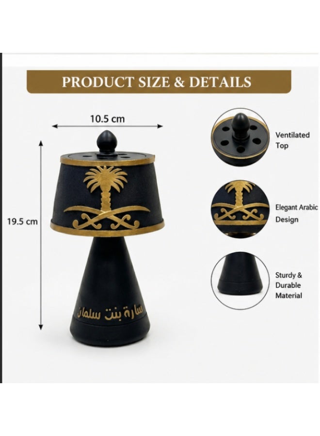 Arabic Style Incense Burner, Elegant Bakhoor Burner with Palm Tree Design, Decorative Censer for Home, Majlis, Living Room & Gift - Image 1