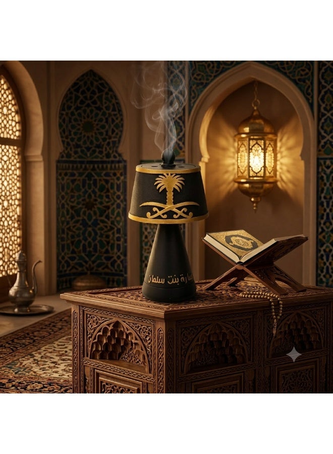 Arabic Style Incense Burner, Elegant Bakhoor Burner with Palm Tree Design, Decorative Censer for Home, Majlis, Living Room & Gift - Image 3